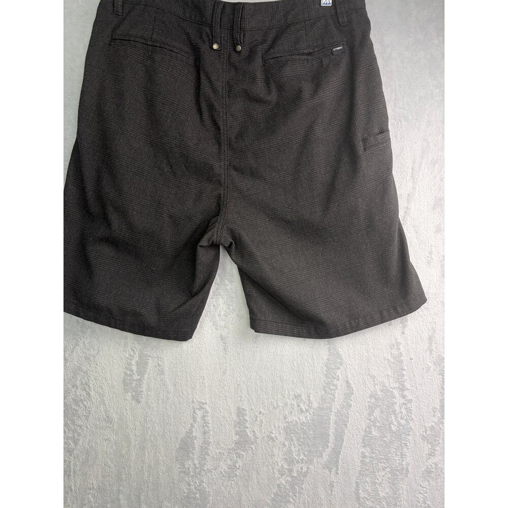 Thrills Jacob Plaid Shorts Dark Charcoal Men's Shorts - Size 34 - Picture 9 of 9